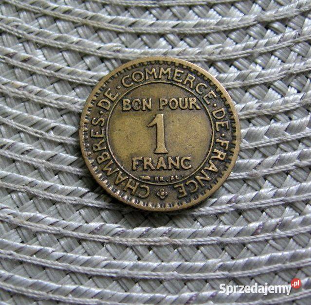 Francja 1 Frank 1923r Bon Pour wielkopolskie Kalisz