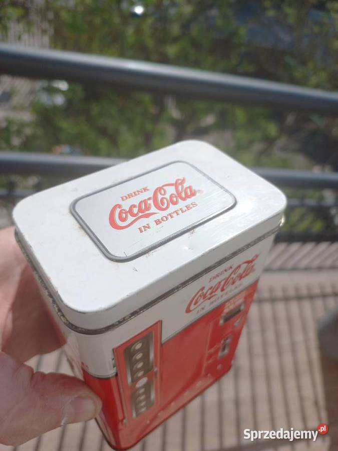 Stare pudełko metalowe automat Coca Cola Piastów