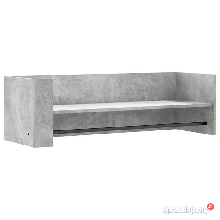 Półka ścienna szarość betonu 100x35x305 WM848461 Warszawa sprzedam