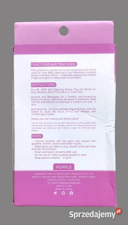 Szczotka do sierści psa kota samoczyszcząca Chrzanów