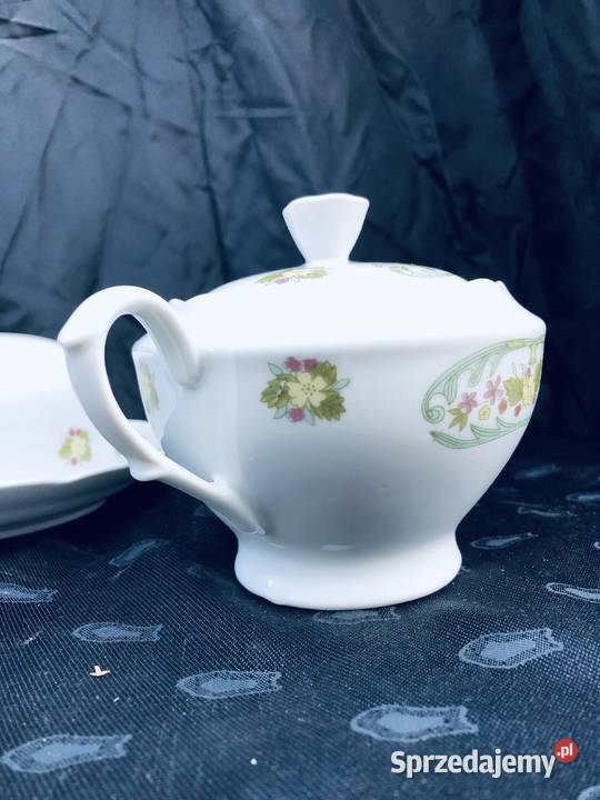 Ćmielów porcelana maselnica cukierniczka Łowicz
