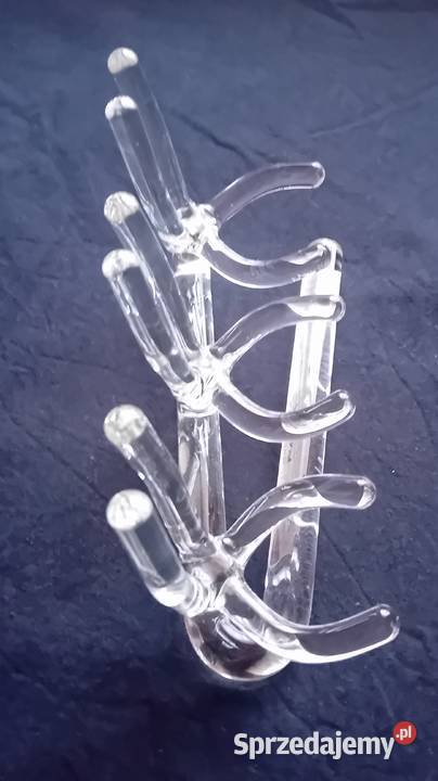 Szklany stojak na fajki ręcznie formowany Ars Koźminek