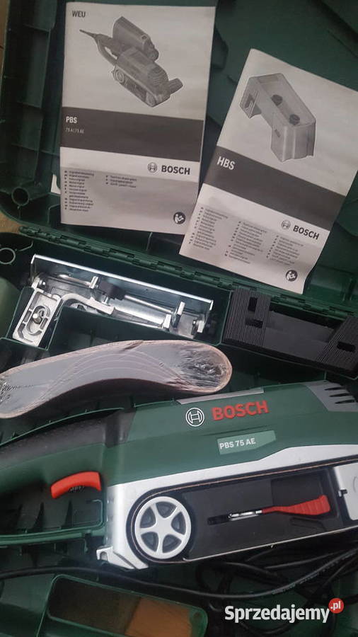 SZLIFIERKA TAŚMOWA BOSCH PBS 75 AE SET 750W Lewin Brzeski sprzedam
