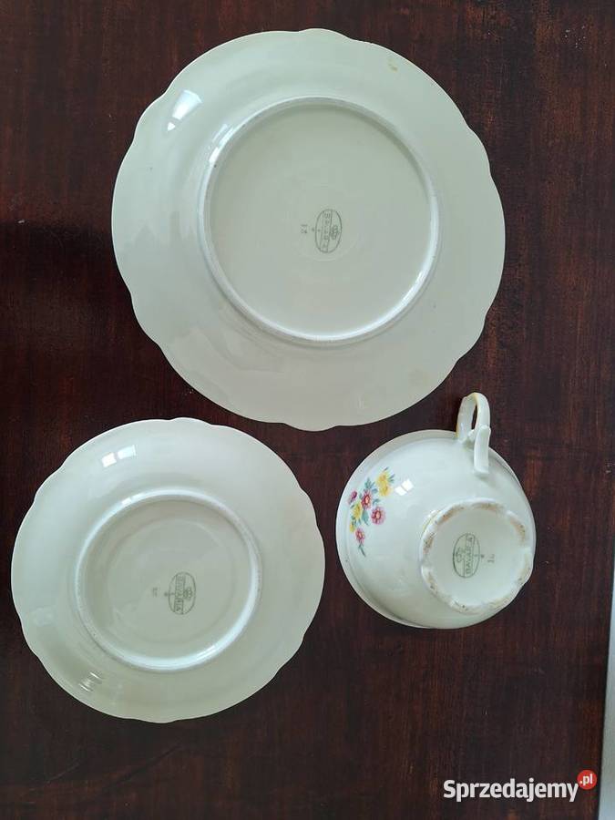 Trio śniadaniowe porcelana filiżanka spodek Porcelana i szkło Gdańsk