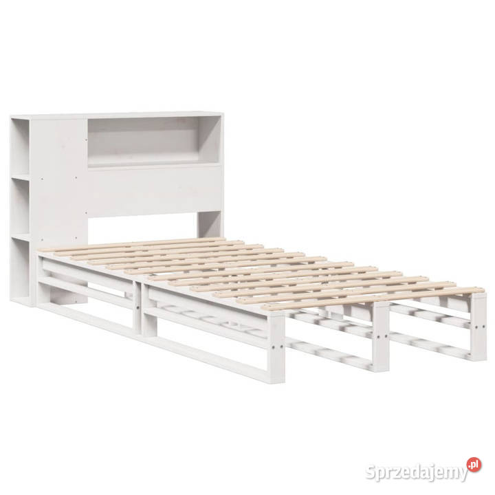 Łóżko z regałem bez materaca białe lite drewno 82cm Warszawa sprzedam