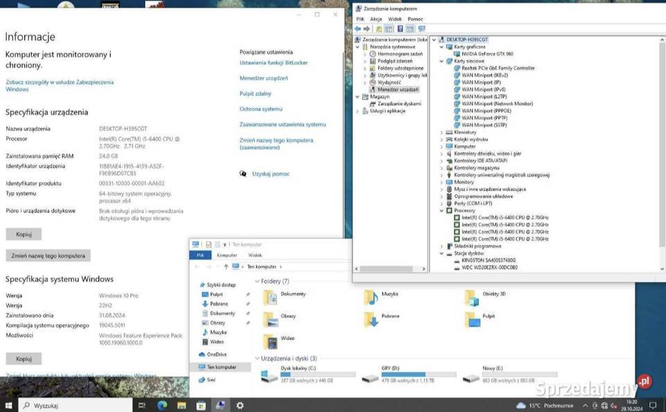 PC GWARANCJA I56400GTX 960 4 GB DDR524GB Przygodziczki