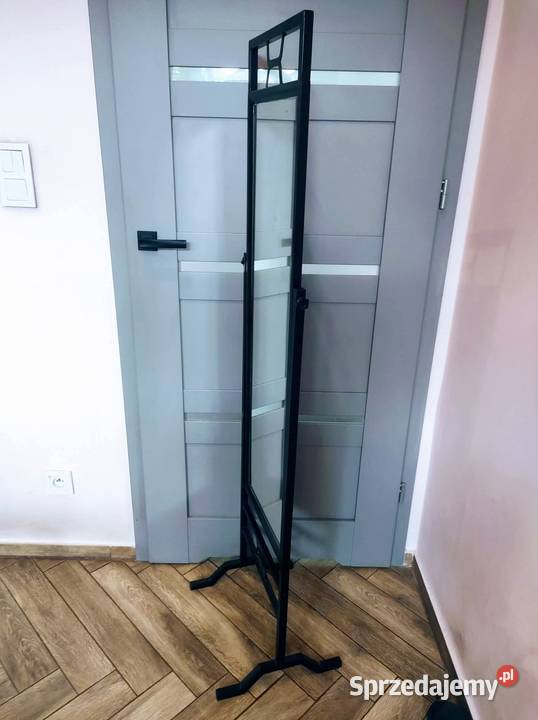Metaloplastyka duże lustro stojące czarne Gliwice