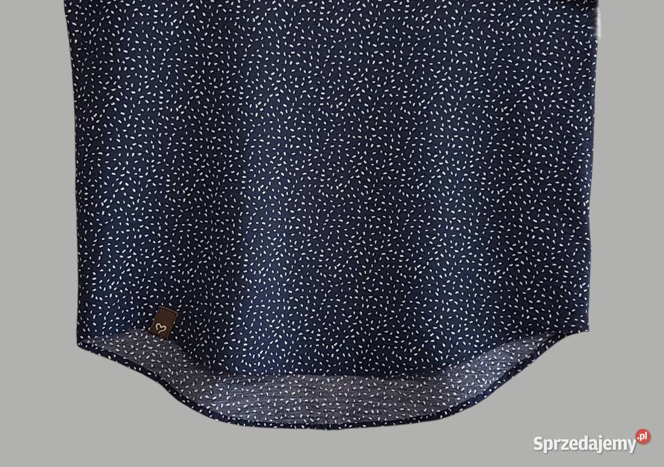 Damska elegancka bluzka granatowa wiskoza z Chrzanów