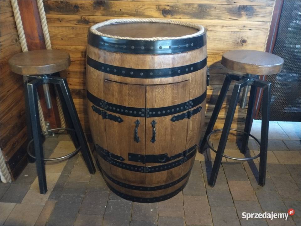 Podświetlany barek z beczki dębowej whisky Żywiec