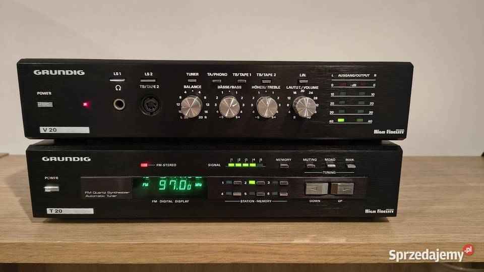 Grundig v20 t20 wzmacniacz i tuner radiowy Wzmacniacze i pokrewne