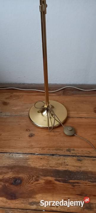 Mosiężna lampa podłogowa z ruchomym ramieniem Skierniewice