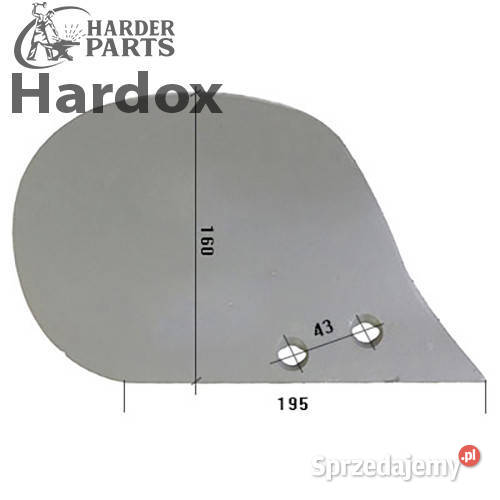 Odkładnia przedpłużka HARDOX VD141P części do nieuszkodzony Suwałki