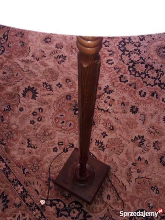 Drewniana lampa podłogowa stojąca mazowieckie