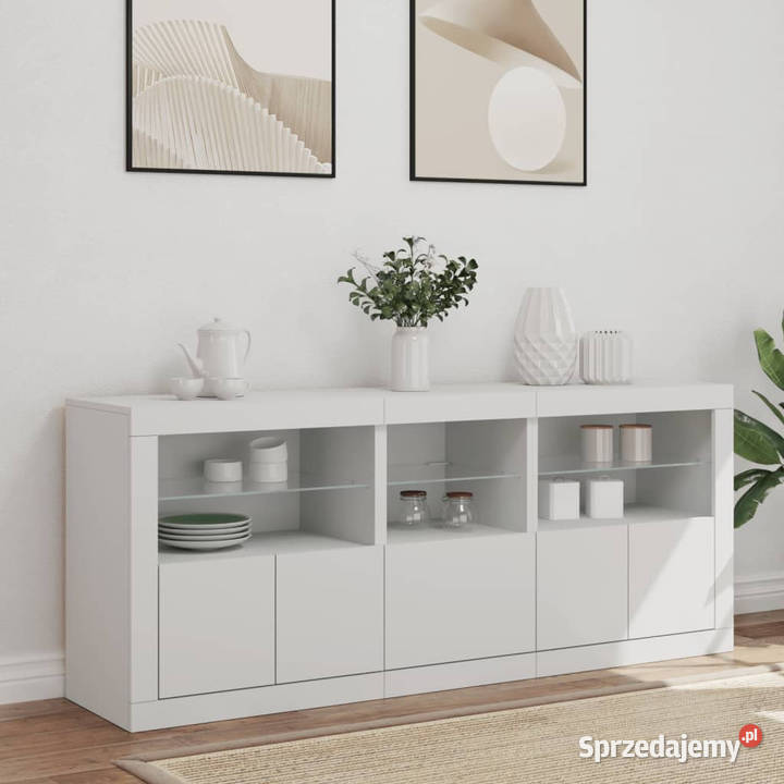 Szafka z oświetleniem LED biała 162x37x67 Warszawa sprzedam