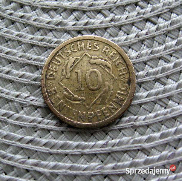 Niemcy Weimar 10 Rentenpfennig 1924r E Numizmatyka wielkopolskie Kalisz