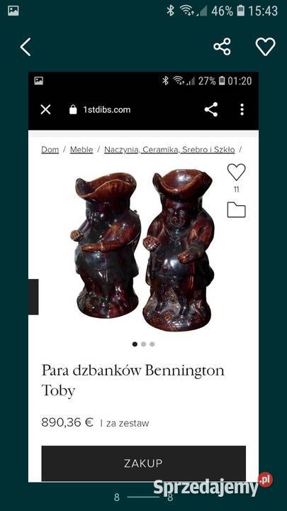 Antyk ceramiczny figuralny kufel 1840 lubelskie Janów Lubelski sprzedam