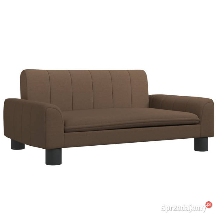 Sofa dzieci brązowa 70x45x30 obita tkaniną Meble Warszawa