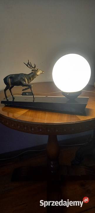 Lampka z jeleniem w stylu Art Deco Skierniewice