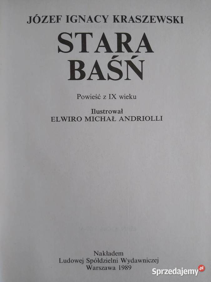 Stara Baśń Józef Ignacy Kraszewski twarda Pozostałe Gdańsk