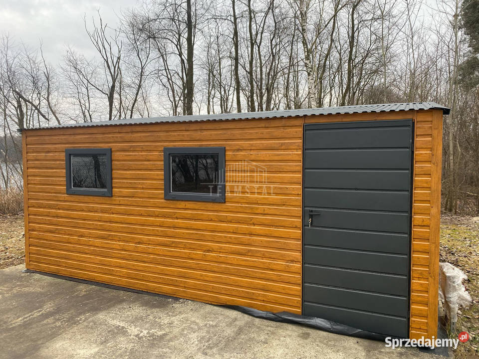 Schowek Domek Ogrodowy 5x6m drzwi 2x okno dach Ogród mazowieckie Płock