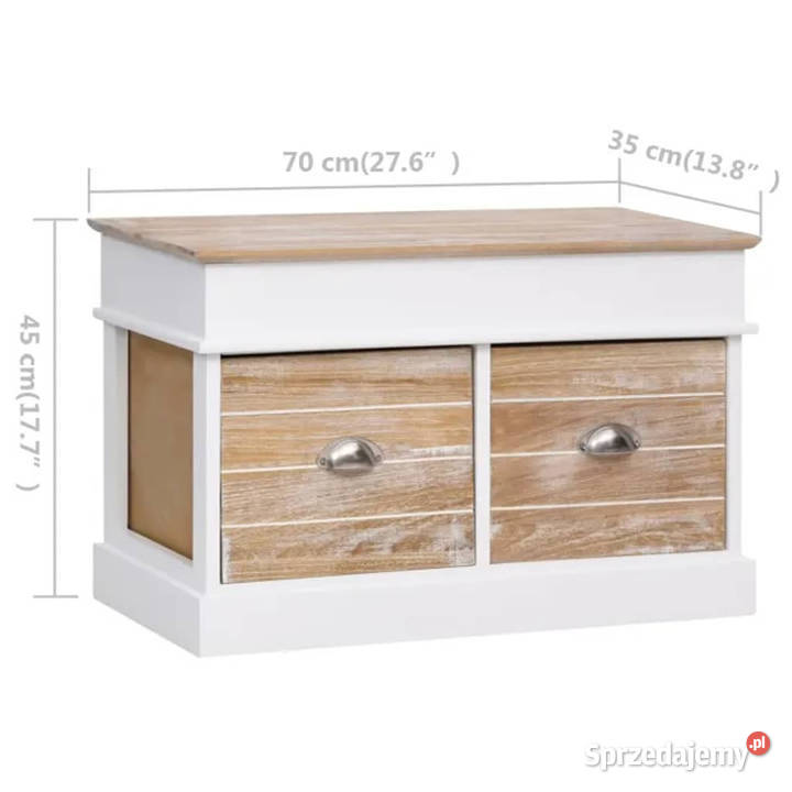 Ławka do przedpokoju 70 x 35 x 45 drewno mazowieckie Warszawa