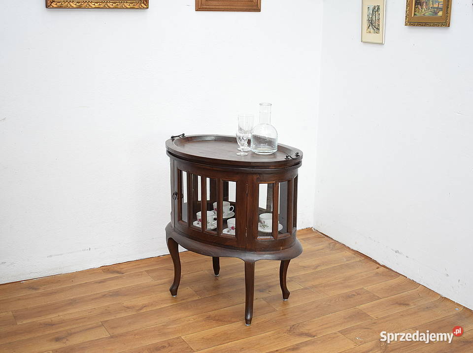 Kolonialny barek tekowy szafka herbaciarka dolnośląskie Świdnica sprzedam