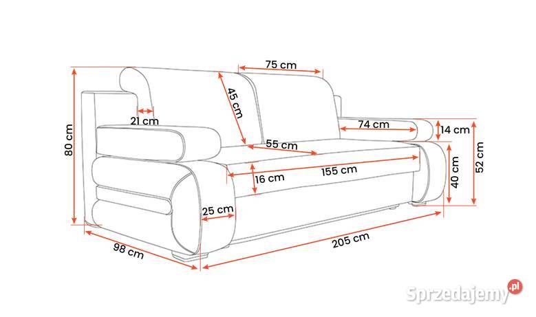 Sofa TIGRA 3osobowa rozkładana Dom i Ogród Puck