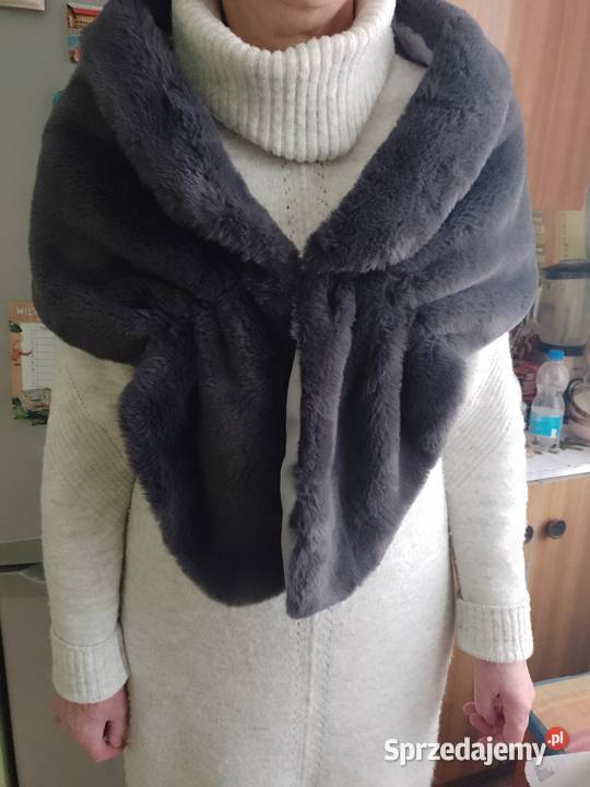 ZARAWytwornafutrzana Etola szal futerko narzutka Dla kobiet Kraków