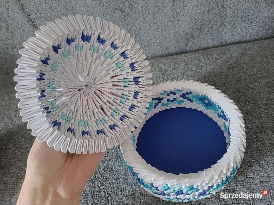 Szkatułka Origami Modułowe 3D Rękodzieło Kwidzyn sprzedam