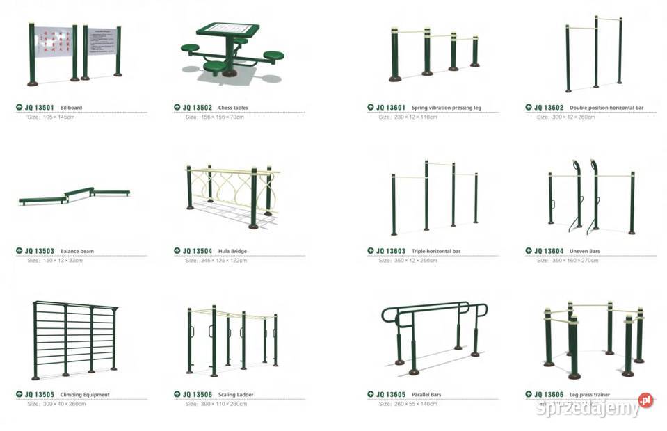 Siłownie plenerowe zewnętrzne fitness Świdnica