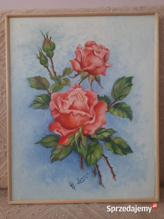 Obraz olejny ręcznie malowany kwiaty 40x50 Poznań