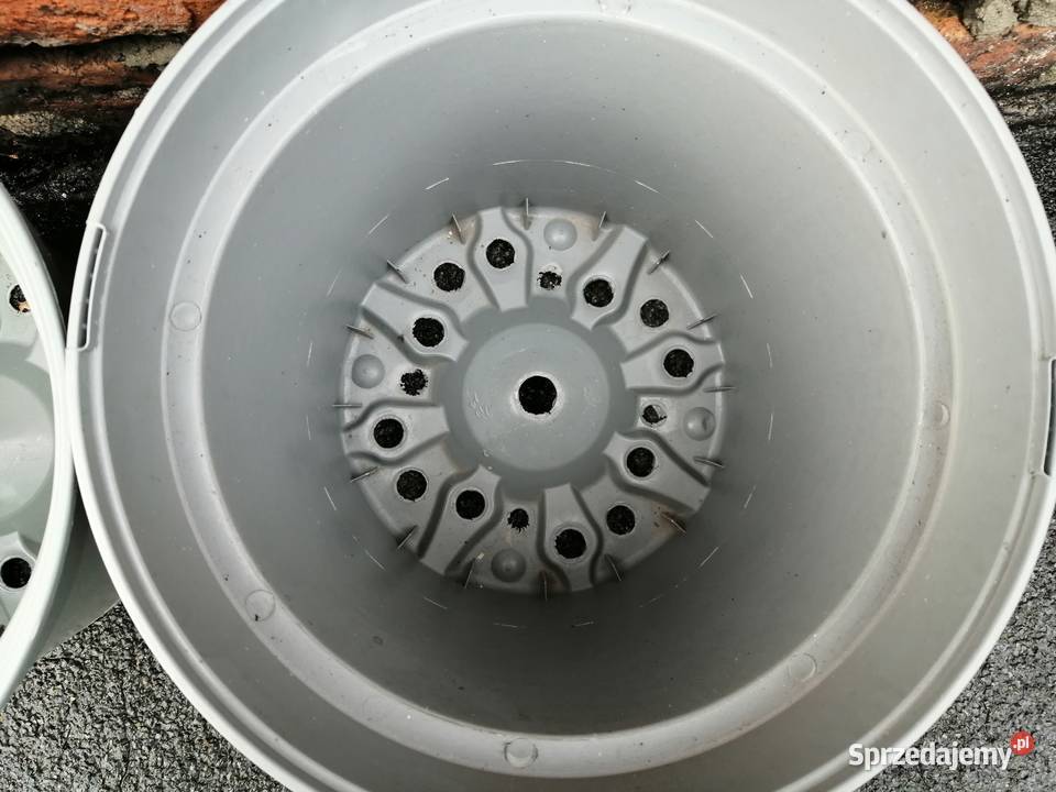 Doniczka 5 litrów NOWA szara 5L 23 okrągła Pozostałe śląskie Siewierz
