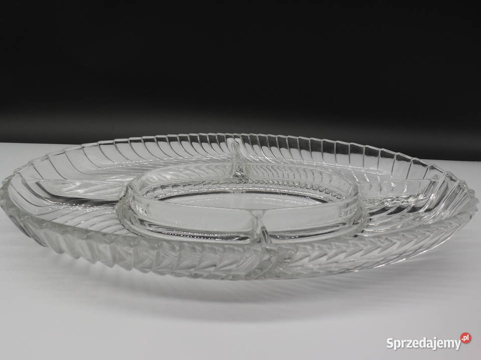 Szklana patera dzielona Kabaret