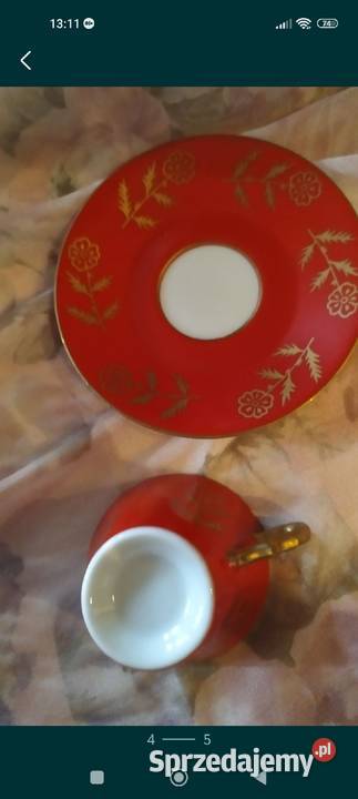 Wiekowa ręcznie zdobiona filiżanka porcelana Wrocław