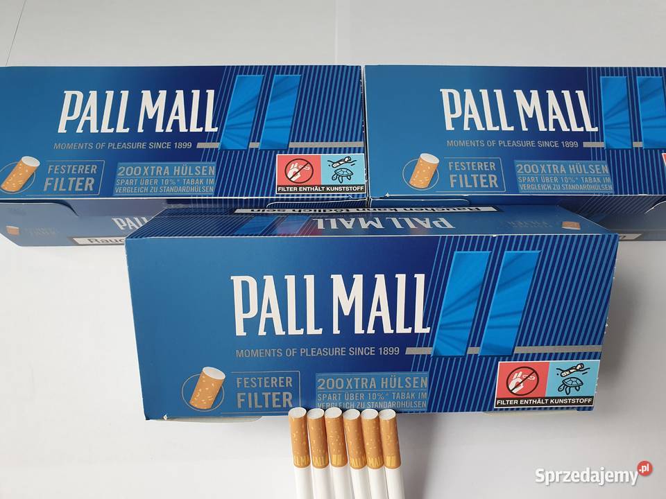 Gilzy Papierosowe PALL MALL BLUE XTRA 200 z Zielona Góra sprzedam