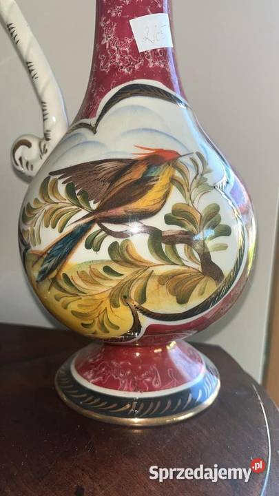 Amfora z ptakiem Wazon Vintage Hubert Bequet Porcelana i szkło Gdańsk
