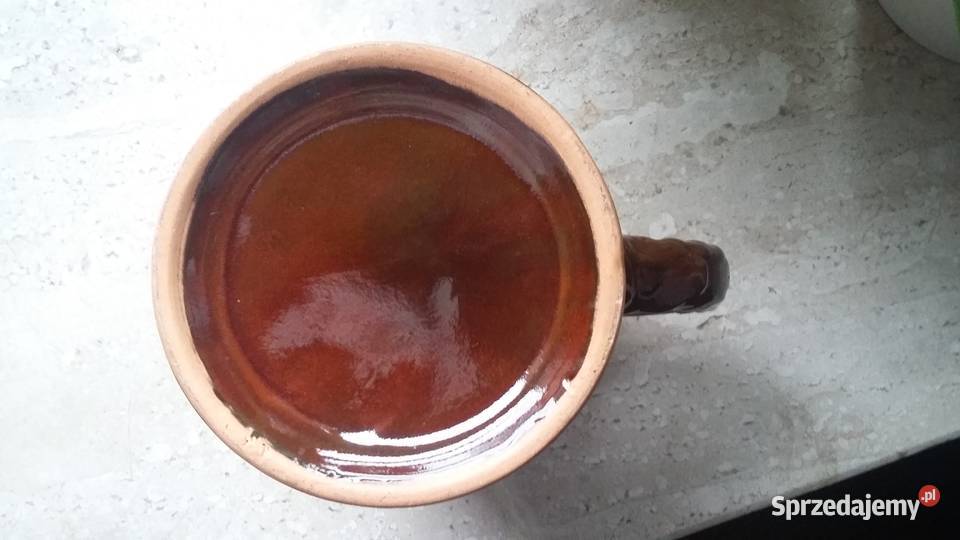 Kufel brązowy ceramiczny śląskie Katowice