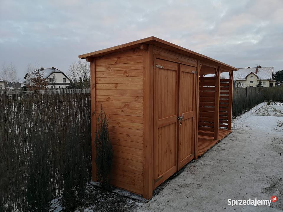 Drewutnia z domkiem narzędziowym wiata na drewno Kalety sprzedam