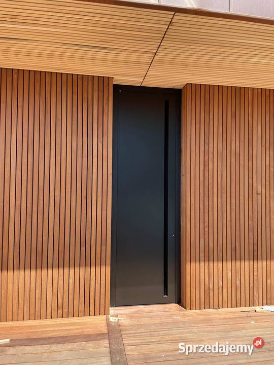 Nowoczesne drzwi aluminiowe wejściowe Schuco 2100cm Nowy Sącz sprzedam