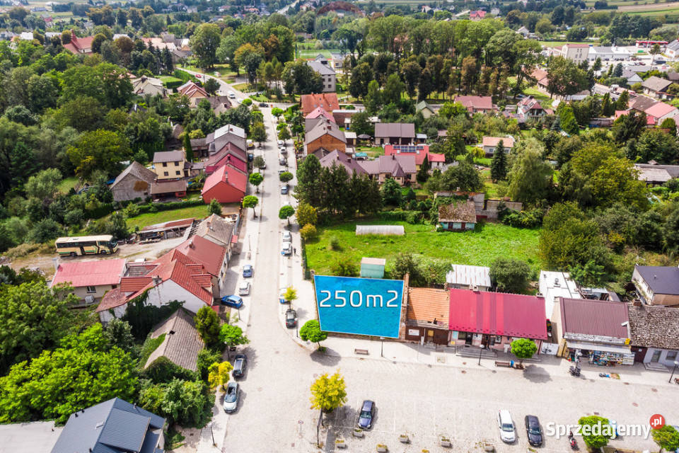Narożna działka Nowy Rynek 9 Nowe Brzesko asfalt małopolskie