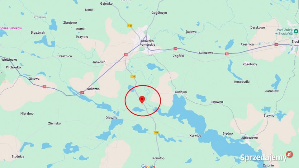 sprzedaży działki 39385m2 Mielenko Drawskie 39385m2 zachodniopomorskie