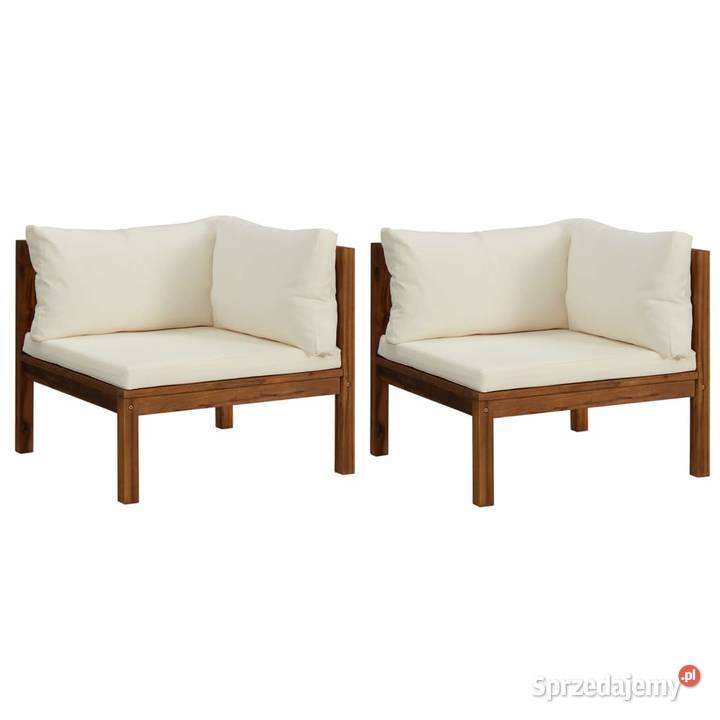 vidaXL Siedziska narożne z kremowymi poduszkami Warszawa
