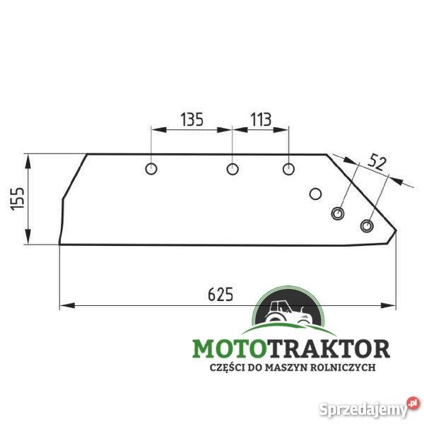 Lemiesz prawy 16 Kuhn Huard H C 622172 Molbro nieuszkodzony Łążynek