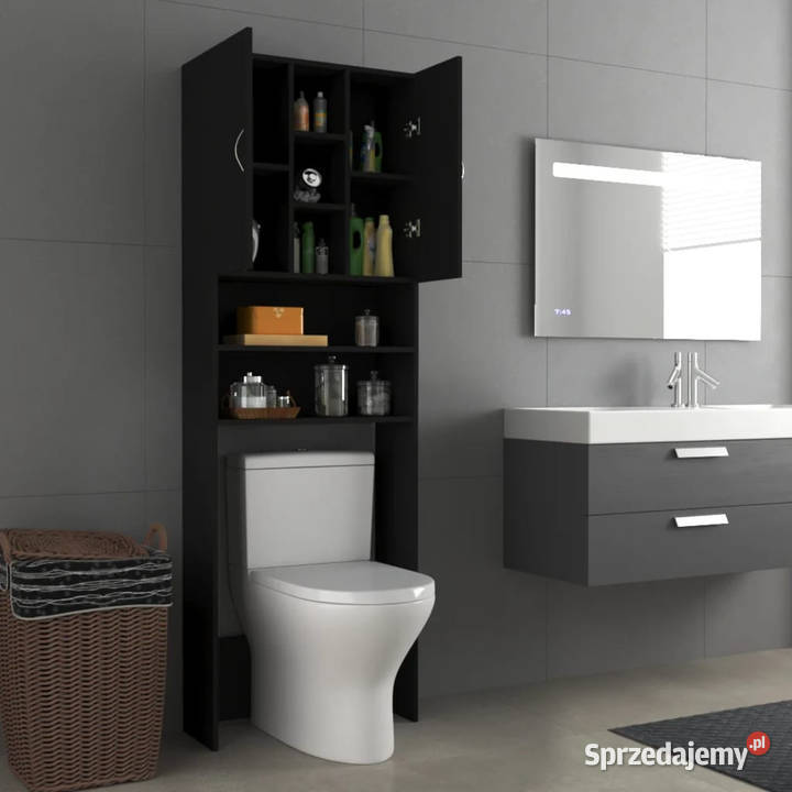 Szafka na pralkę czarna 64 x 255 x 190 WM808423 Warszawa