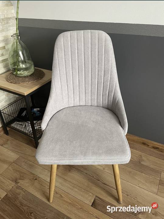 Krzesła do salonu jadalni jasny popiel Rydułtowy sprzedam