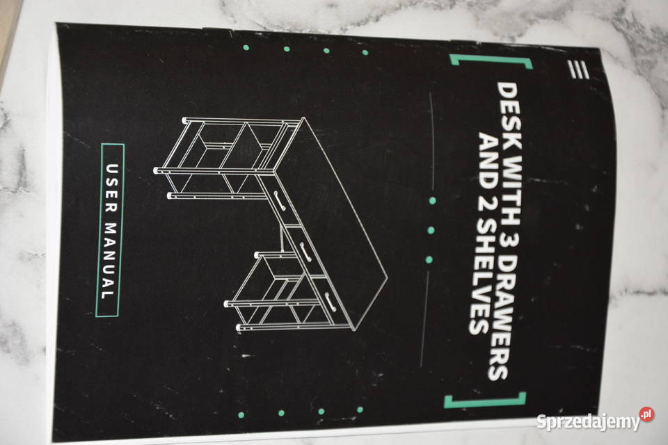 Biurko proste szuflady półki Jaworzno