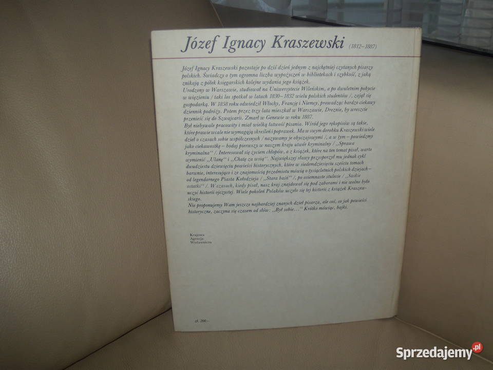 Bajeczki Józef Ignacy Kraszewski mazowieckie Warszawa
