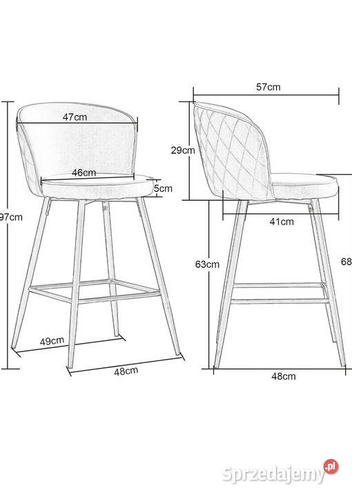 Sprzedam 4 nieużywane krzesła hokery Krasne-Lasocice sprzedam