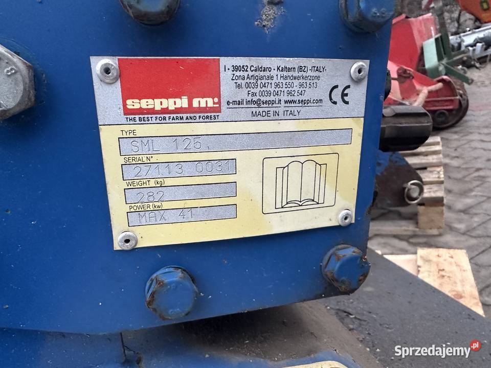 Seppi M SML 125 Kosiarka bijakowa mulczer młotki nieuszkodzony Milicz
