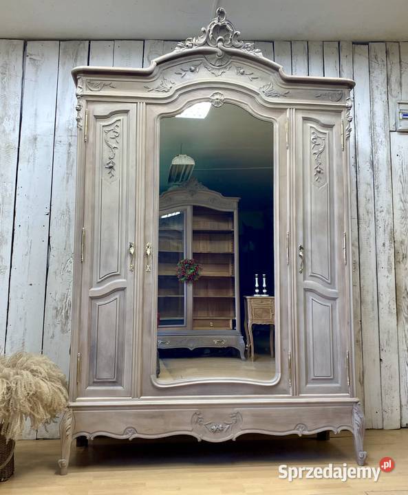 Szafa kremowa 3drzw LUDWIK XV Francja 1908 Szafy i garderoby Wrocław